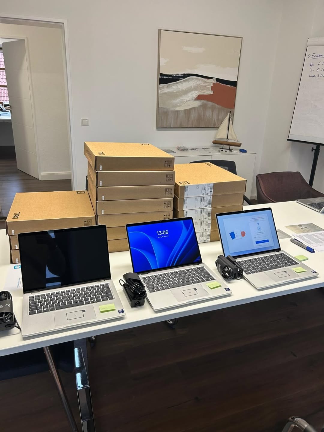 22 neue Laptops wurden letzte Woche eingerichtet